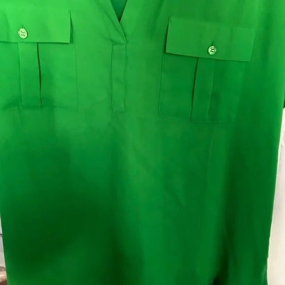 INC International Concepts Green Blouse - Picture 2 of 3